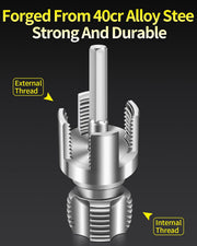 Internal and External Pipe Thread Tool with Hex Shank