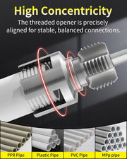 Internal and External Pipe Thread Tool with Hex Shank