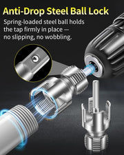 Internal and External Pipe Thread Tool with Hex Shank