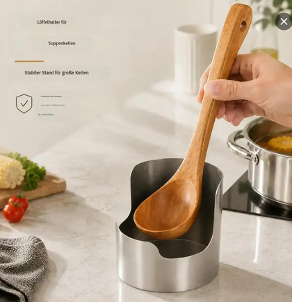 Stainless Steel Ladle Rest for Kitchen Utensils